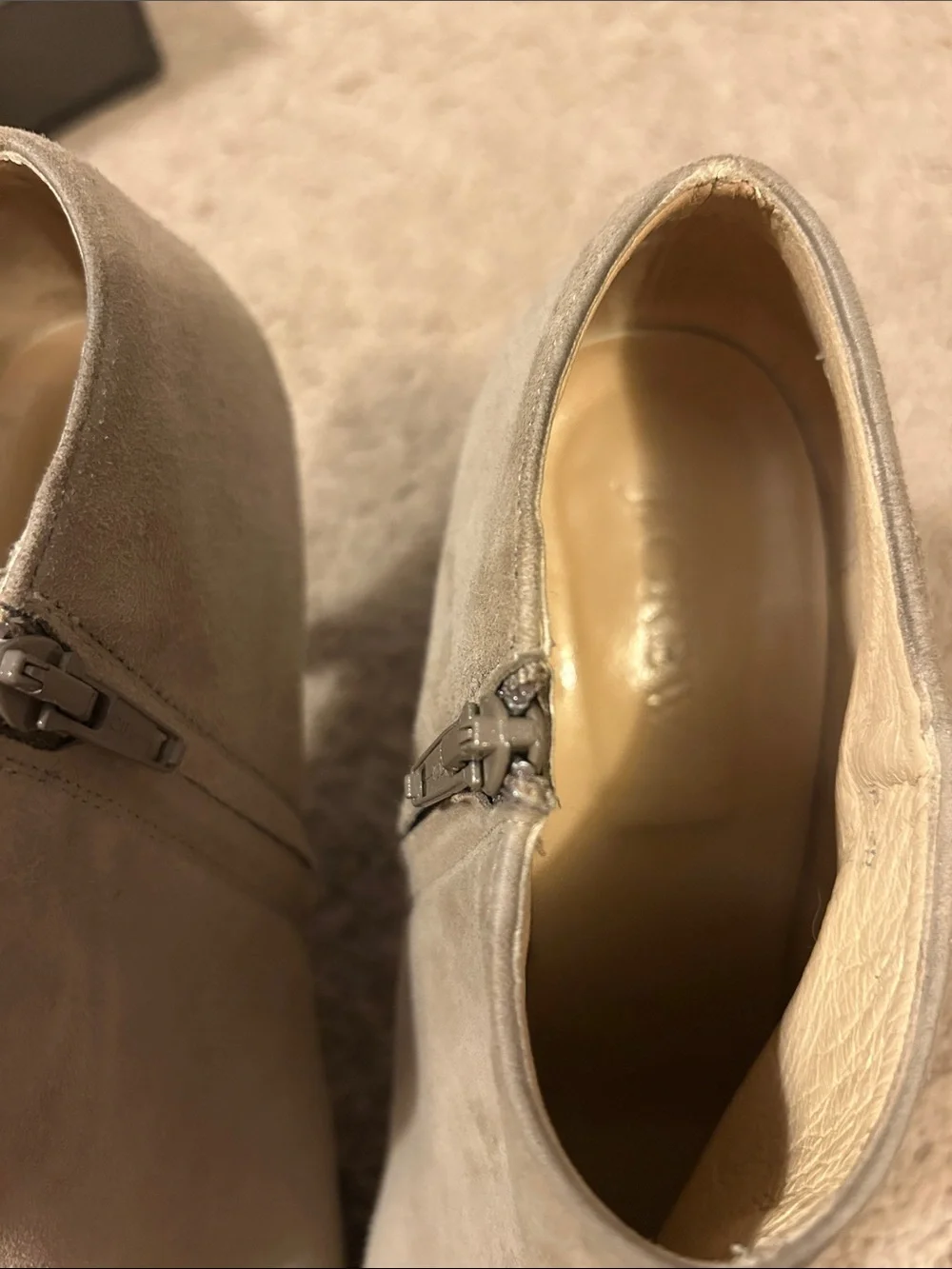J. Crew Taupe Suede Ankle Booties